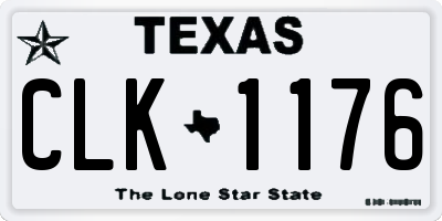 TX license plate CLK1176