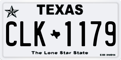TX license plate CLK1179