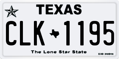 TX license plate CLK1195