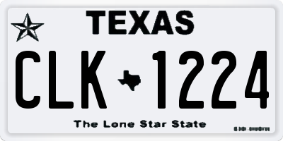 TX license plate CLK1224