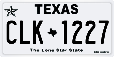 TX license plate CLK1227