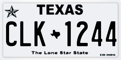 TX license plate CLK1244