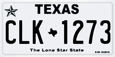 TX license plate CLK1273