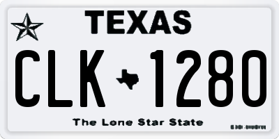 TX license plate CLK1280