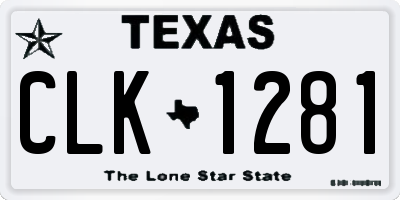 TX license plate CLK1281