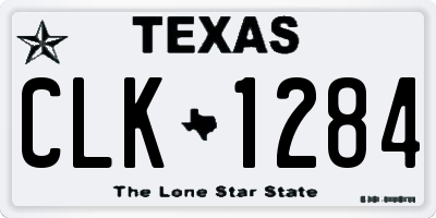 TX license plate CLK1284