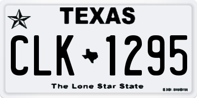 TX license plate CLK1295