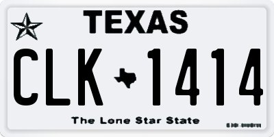 TX license plate CLK1414
