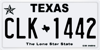 TX license plate CLK1442