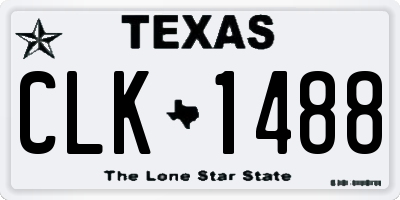 TX license plate CLK1488