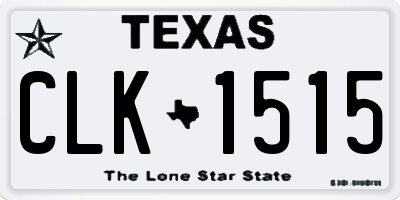 TX license plate CLK1515