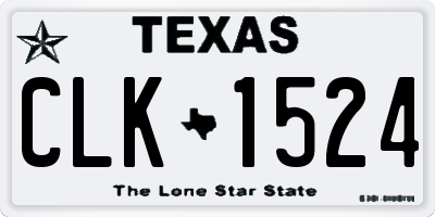 TX license plate CLK1524