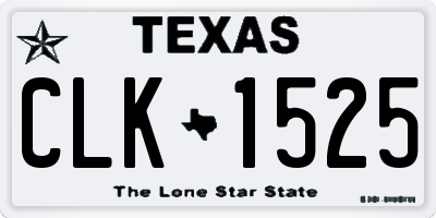 TX license plate CLK1525