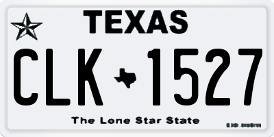 TX license plate CLK1527