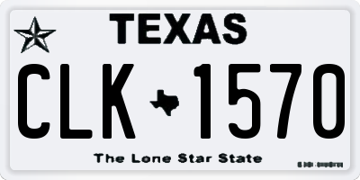 TX license plate CLK1570