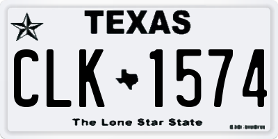 TX license plate CLK1574