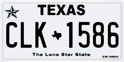TX license plate CLK1586