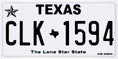 TX license plate CLK1594