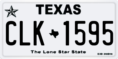 TX license plate CLK1595