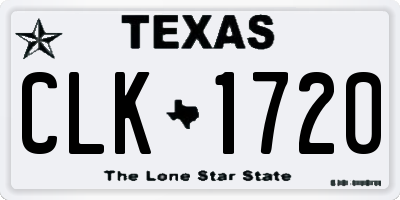 TX license plate CLK1720