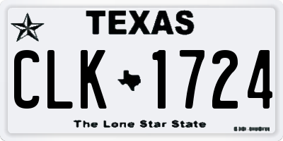 TX license plate CLK1724