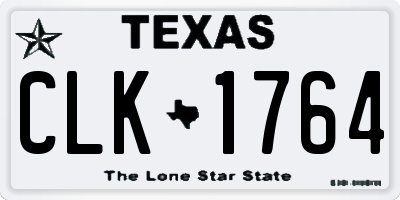 TX license plate CLK1764