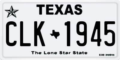 TX license plate CLK1945