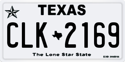 TX license plate CLK2169