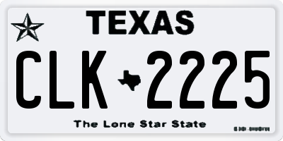 TX license plate CLK2225
