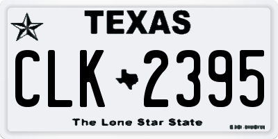 TX license plate CLK2395