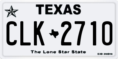 TX license plate CLK2710