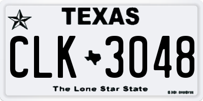 TX license plate CLK3048