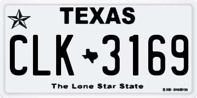 TX license plate CLK3169