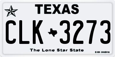 TX license plate CLK3273