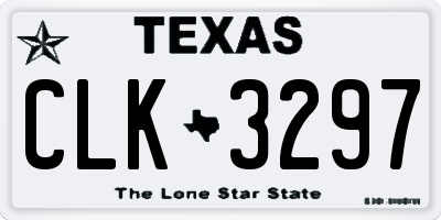TX license plate CLK3297