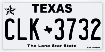 TX license plate CLK3732
