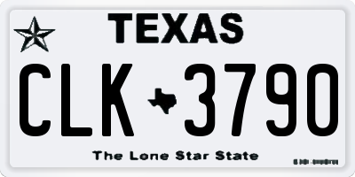 TX license plate CLK3790