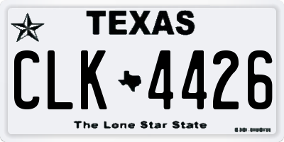 TX license plate CLK4426