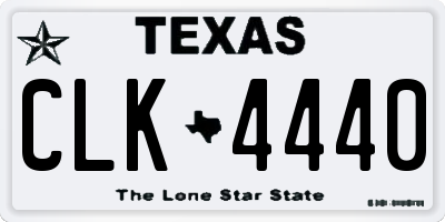 TX license plate CLK4440
