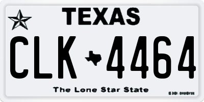 TX license plate CLK4464