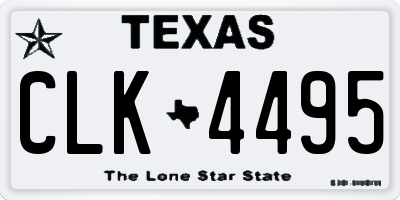 TX license plate CLK4495