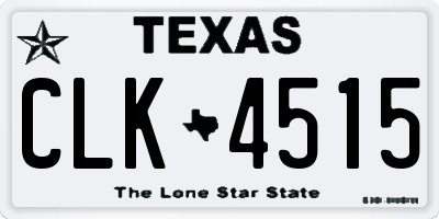 TX license plate CLK4515