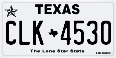 TX license plate CLK4530