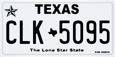 TX license plate CLK5095