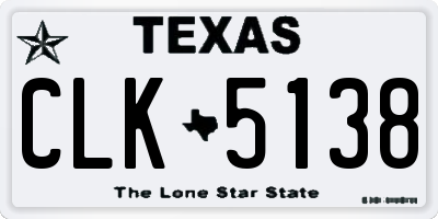 TX license plate CLK5138