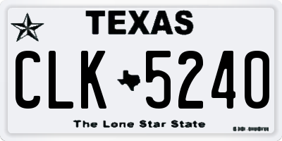 TX license plate CLK5240