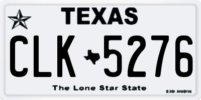 TX license plate CLK5276