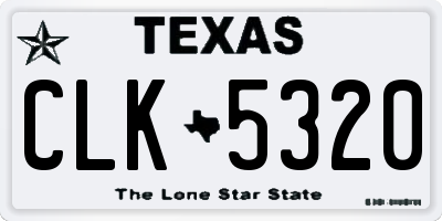 TX license plate CLK5320