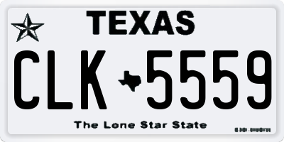 TX license plate CLK5559