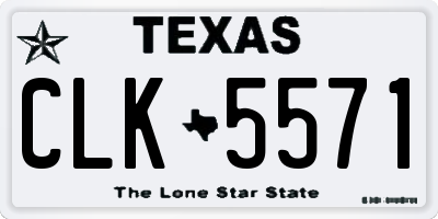 TX license plate CLK5571